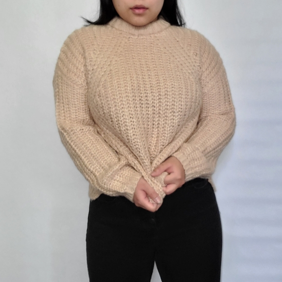 Universal Thread Light Tan Rib Kint Sweater - Picture 3 of 7
